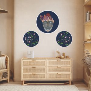 Shrinathji and Lotus Pichwai Art Painting | Shrinathji Lotus Art | Katchy Print